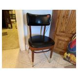 Black vinyl dining/desk chair