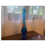 Blue swung glass piece