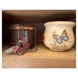 Butterfly pot, hanging lantern, window cling