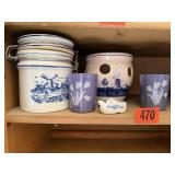 Dutch decor, canister, tulip votives, wooden shoe