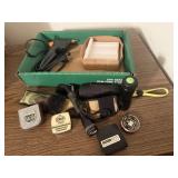 Hot glue gun, glue sticks, measuring tapes