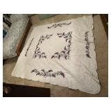 Lilac needlepoint quilt