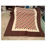Needlepoint checkerboard quilt