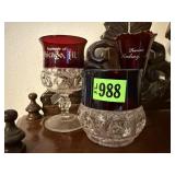 Ruby thumbprint souvenir glassware (3)