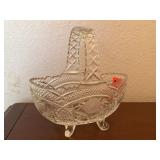Cut glass basket