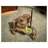Victorian ink well desk set
