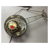 Vintage banjo electric wall clock