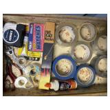 Contents of utility drawer, adhesives, tools