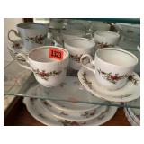 Johann Haviland Rose China, cups, saucers