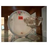 Hand painted Nippon plate, pedestal dish