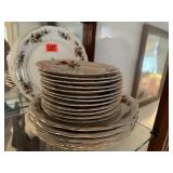 Plain pink rose china plates