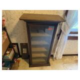 Wood storage cabinet