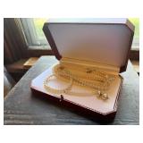 Pearl necklace, earring jewelry set