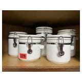 White canister set (5)