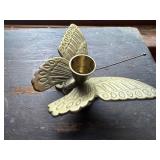Brass butterfly candle holder