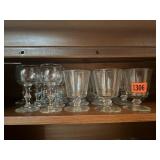 Mixed lot of clear glassware, stemware