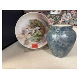 German plate, painted vase