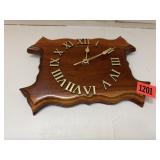 Raw salvage wood battery operated wall clock