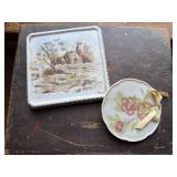 Farm, cherry china decorative plates (2)