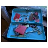 Life Insurance safe box, ring sizer, tire gauge,