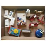 Box of toys, marbles, star scopes