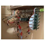 Clothes hangers, slacks, scarf, belt hangers