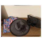 Tote of fancy hats (2)