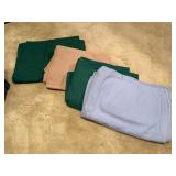 Tote of vintage bedspread fabric yardage