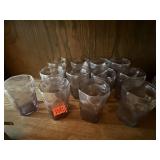 Purple vintage juice glasses