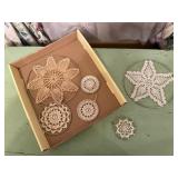 Crocheted wall hangings