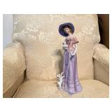 Victorian lady porcelain statue