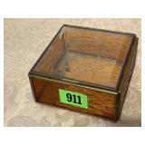 Mirrored brass trinket box