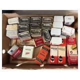 Vintage spice & flavoring tins, bottles