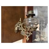 Antique wall lantern base, wall bracket