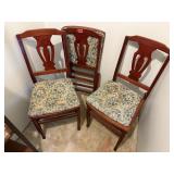 Wooden folding chairs (4)