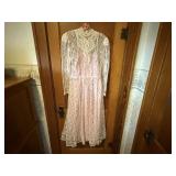 Vintage pink, lace overlay gown