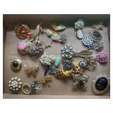 Vintage brooches, cameo