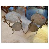 Brass tiered plant stands (2)