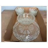 Cake plate, salad bowl set