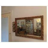 Hollywood Regency style ornate wall mirror
