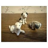 Dog miniatures, set of 3