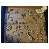 Assorted vintage costume jewelry