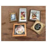 Miniature artwork collection, painted mirrors