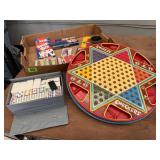 Chinese checkers, dominoes, card games