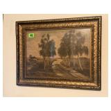 Antique landscape print