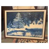 Snowscape painting