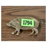 Brass pig dish