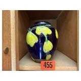 Blown glass floral vase