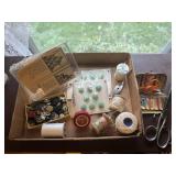 Sewing notions, thread, buttons, sewing kit