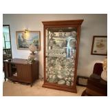 Lighted china hutch, no contents included